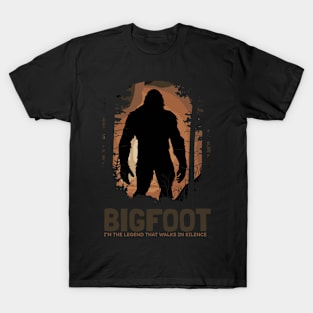 Silence Walk Bigfoot in the Forest T-Shirt